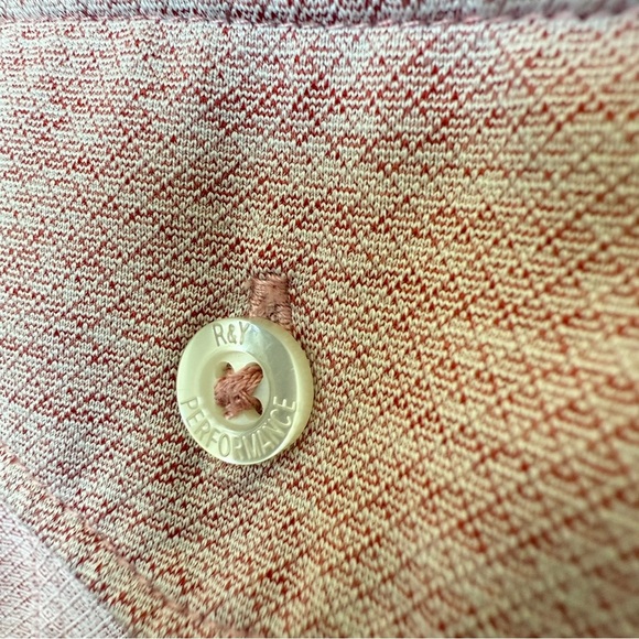 Roundtree & Yorke Men's Heathered Red Polo Shirt L Short Sleeve Casual Summer - Picture 4 of 8